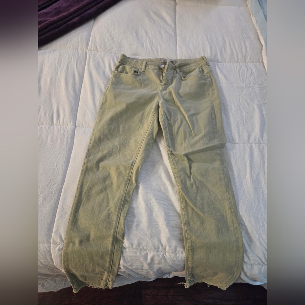 Zara Basic Light Green Denim Pants